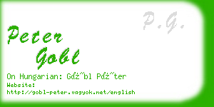 peter gobl business card